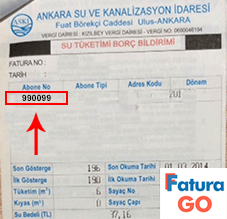 aski ankara su fatura örneği