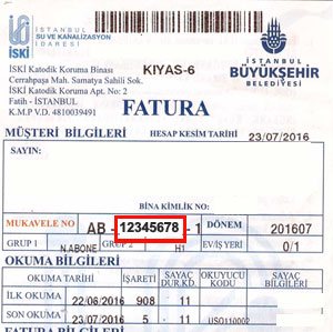 İSKİ Fatura Örneği