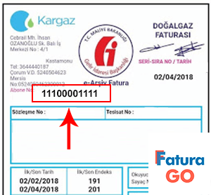 kargaz kars doğalgaz fatura örneği