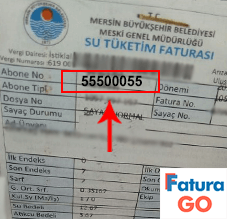 meski mersin su fatura örneği