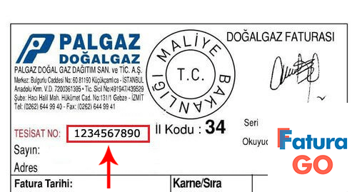 palgaz doğalgaz fatura örneği