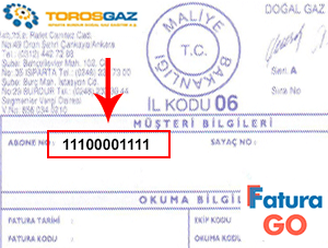 torosgaz doğalgaz fatura örneği